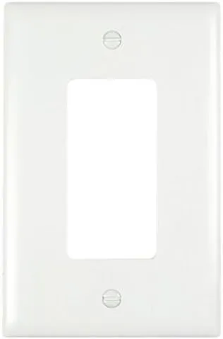 1 Gang Wall Plate with Decorator Opening, White