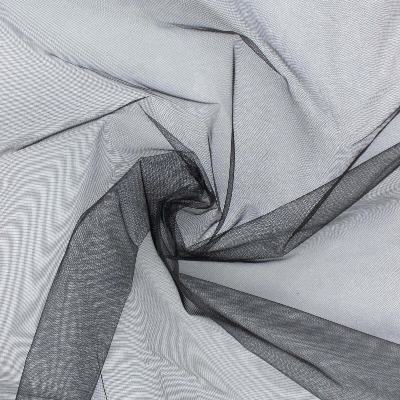 10 Pack Black Sheer Organza Decorative Dinner Table Napkins - 23"x23"