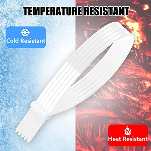 12 Inch Zip Cable Ties (100 Pack), 50Lbs Tensile Strength - Heavy Duty White