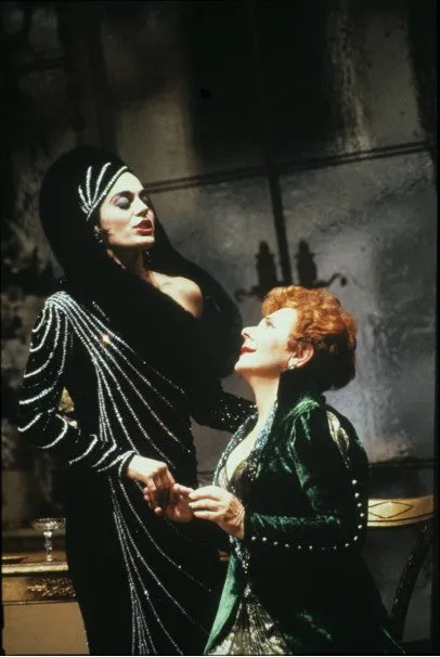 1989 Bob Mackie Couture Beaded Velvet and Fox-Fur Hooded Hourglass Gown