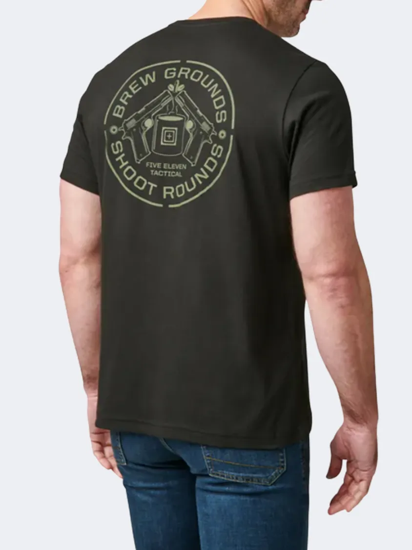 5-11 Brand Brew Grounds Men Tactical T-Shirt Black