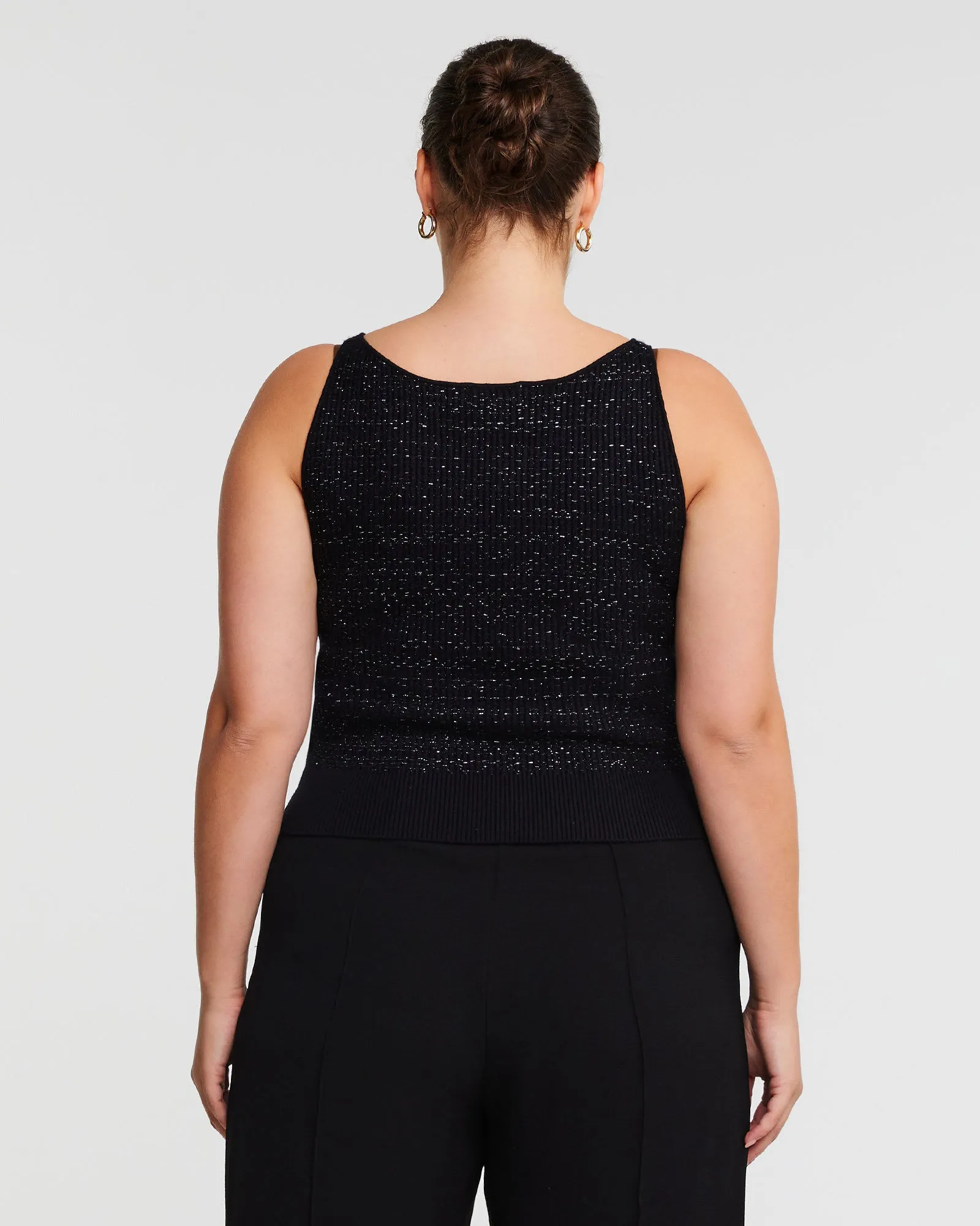 Abbey Knit Top | Black/Silver