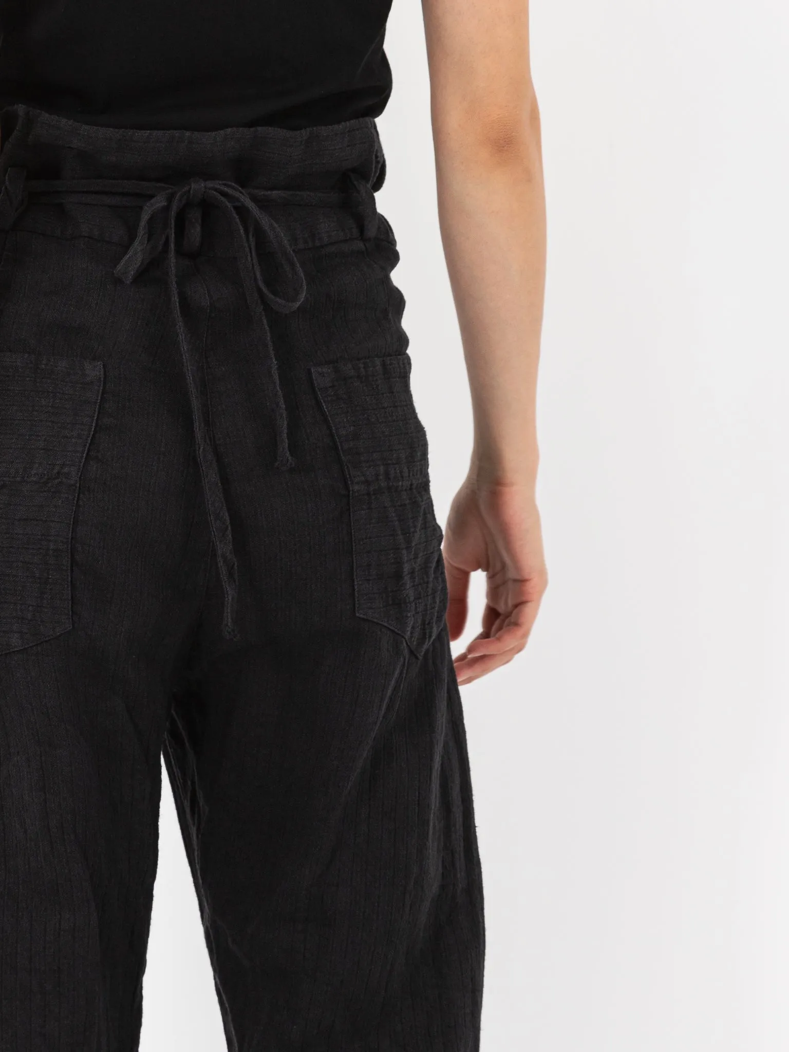 Atelier Suppan High Waist Trouser, Black