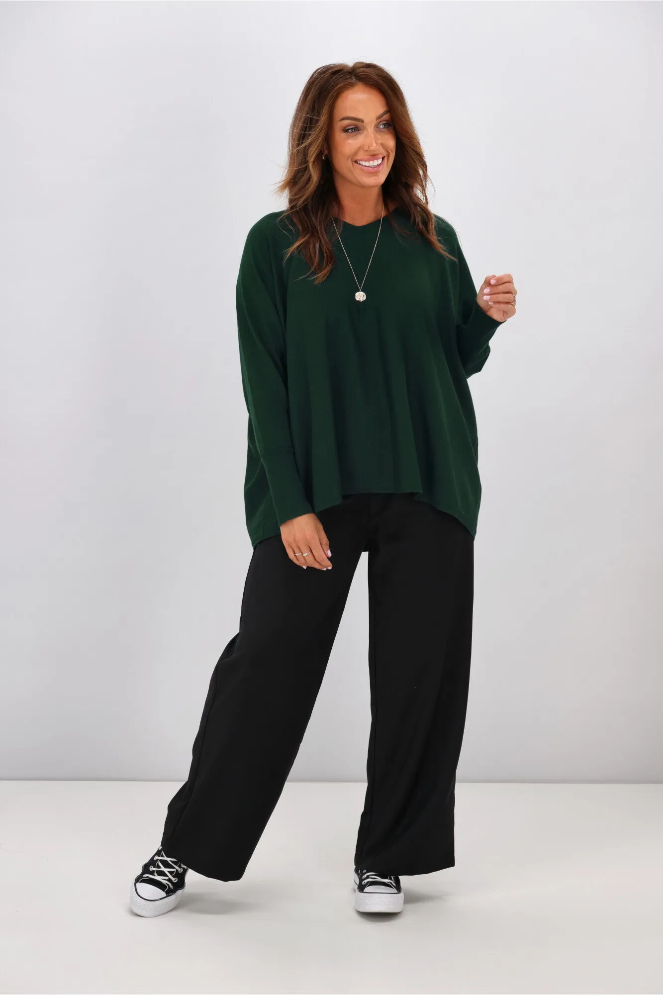 Betty Basics Destiny Knit Jumper Forest Green