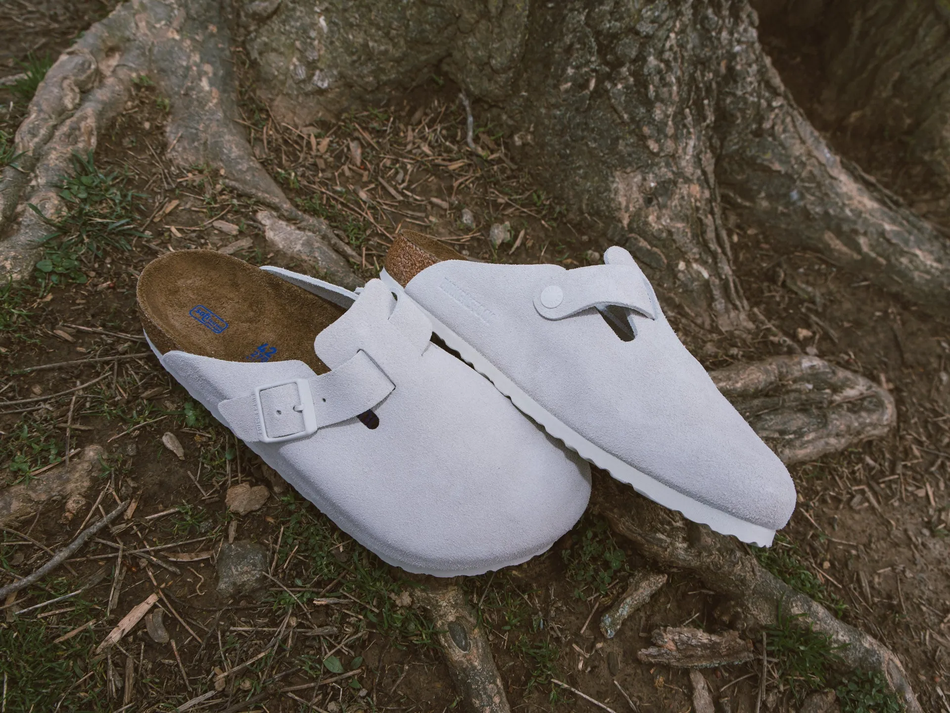 Birkenstock Boston Soft Footbed 'Antique White'