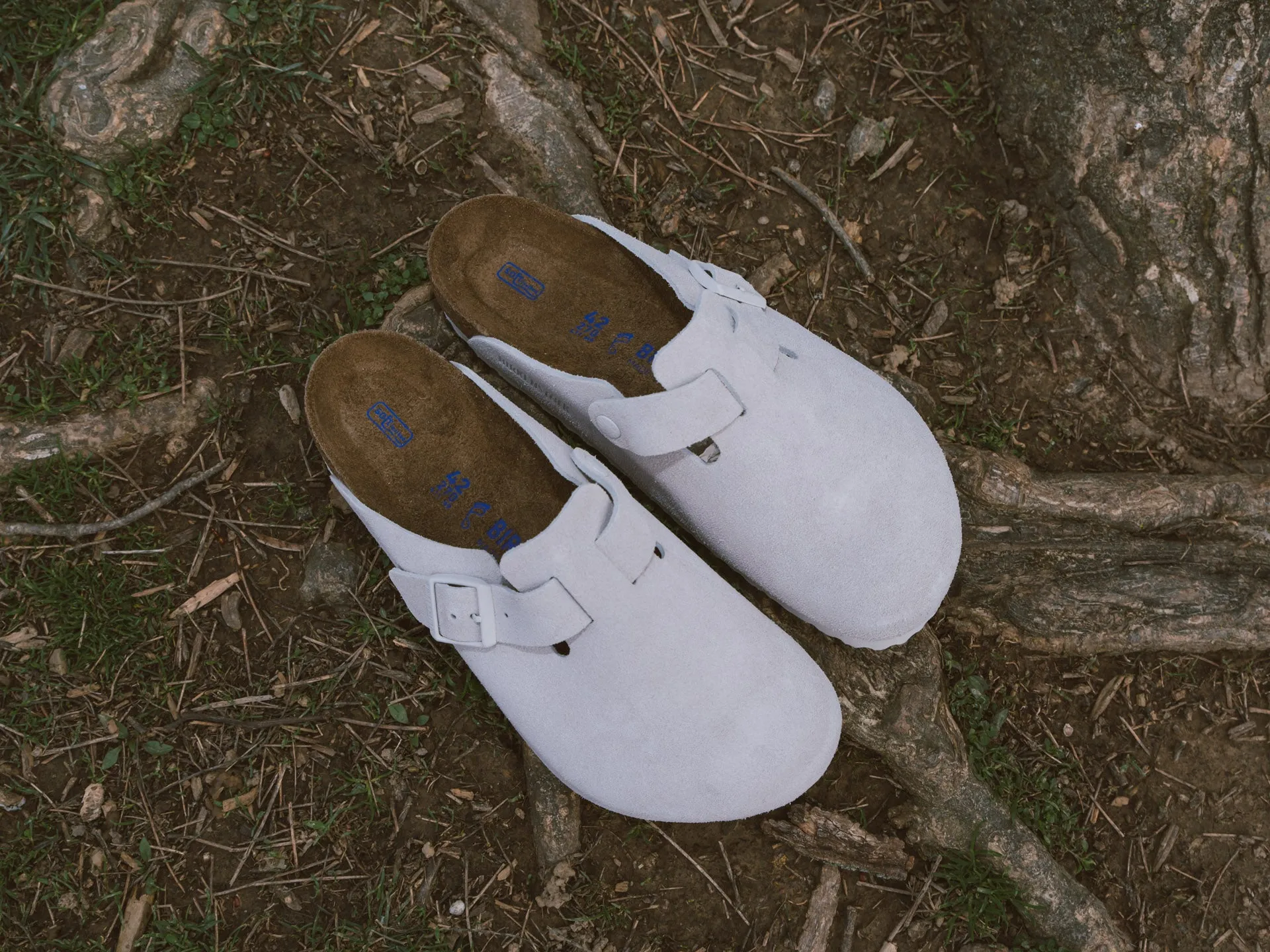 Birkenstock Boston Soft Footbed 'Antique White'