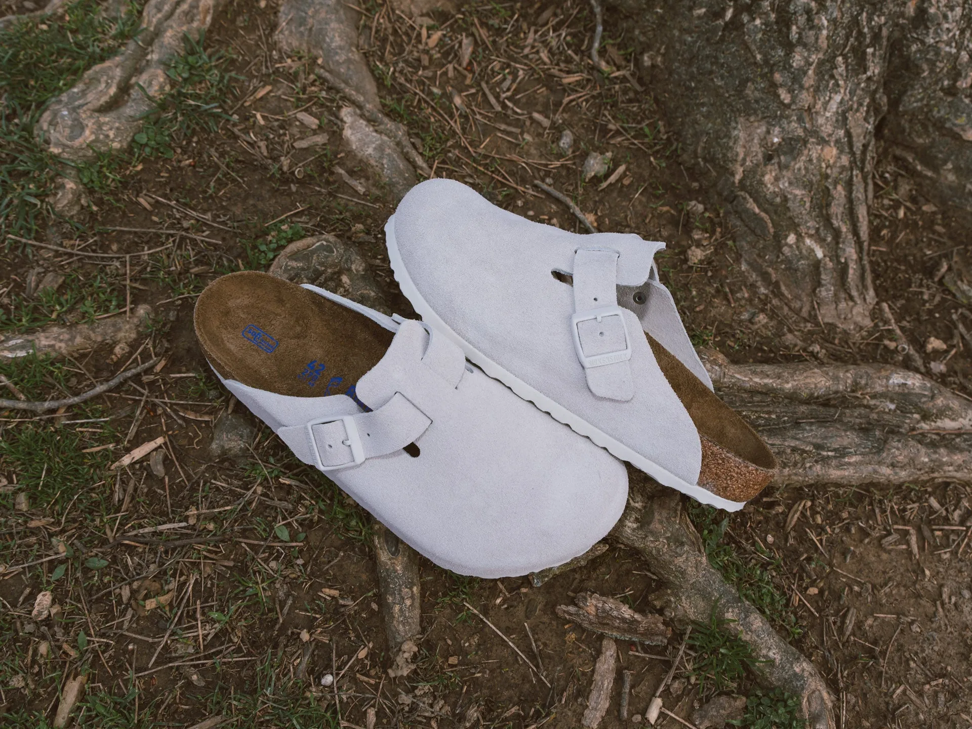 Birkenstock Boston Soft Footbed 'Antique White'