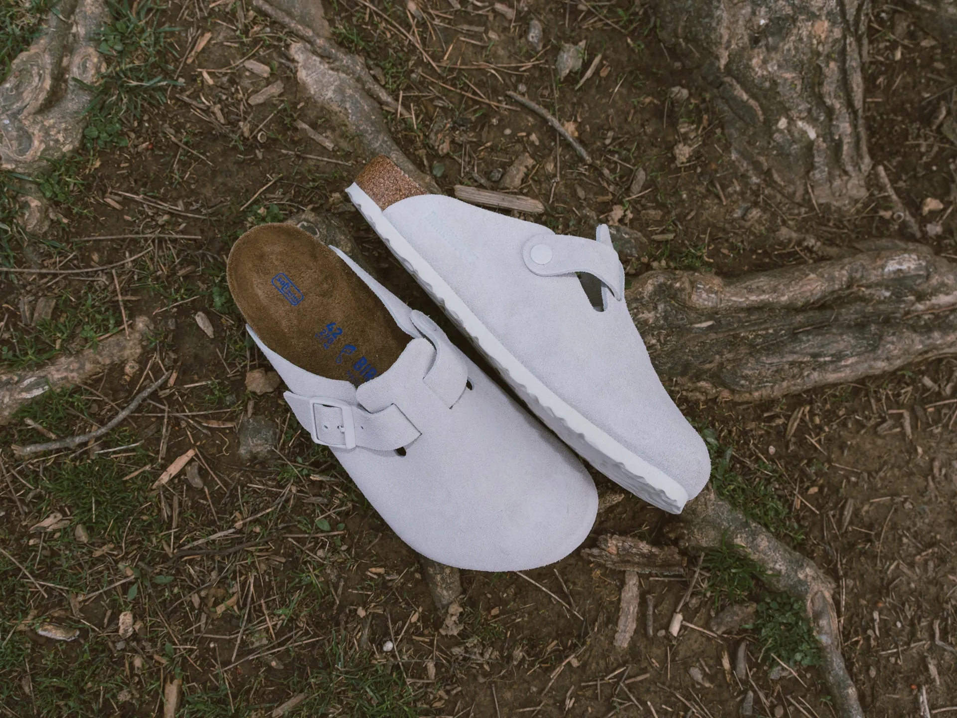 Birkenstock Boston Soft Footbed 'Antique White'