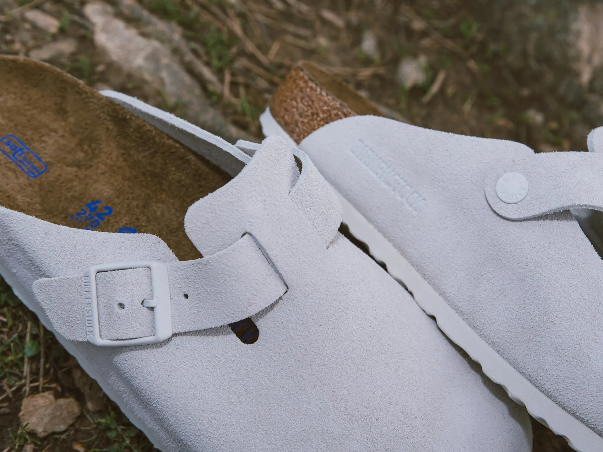 Birkenstock Boston Soft Footbed 'Antique White'