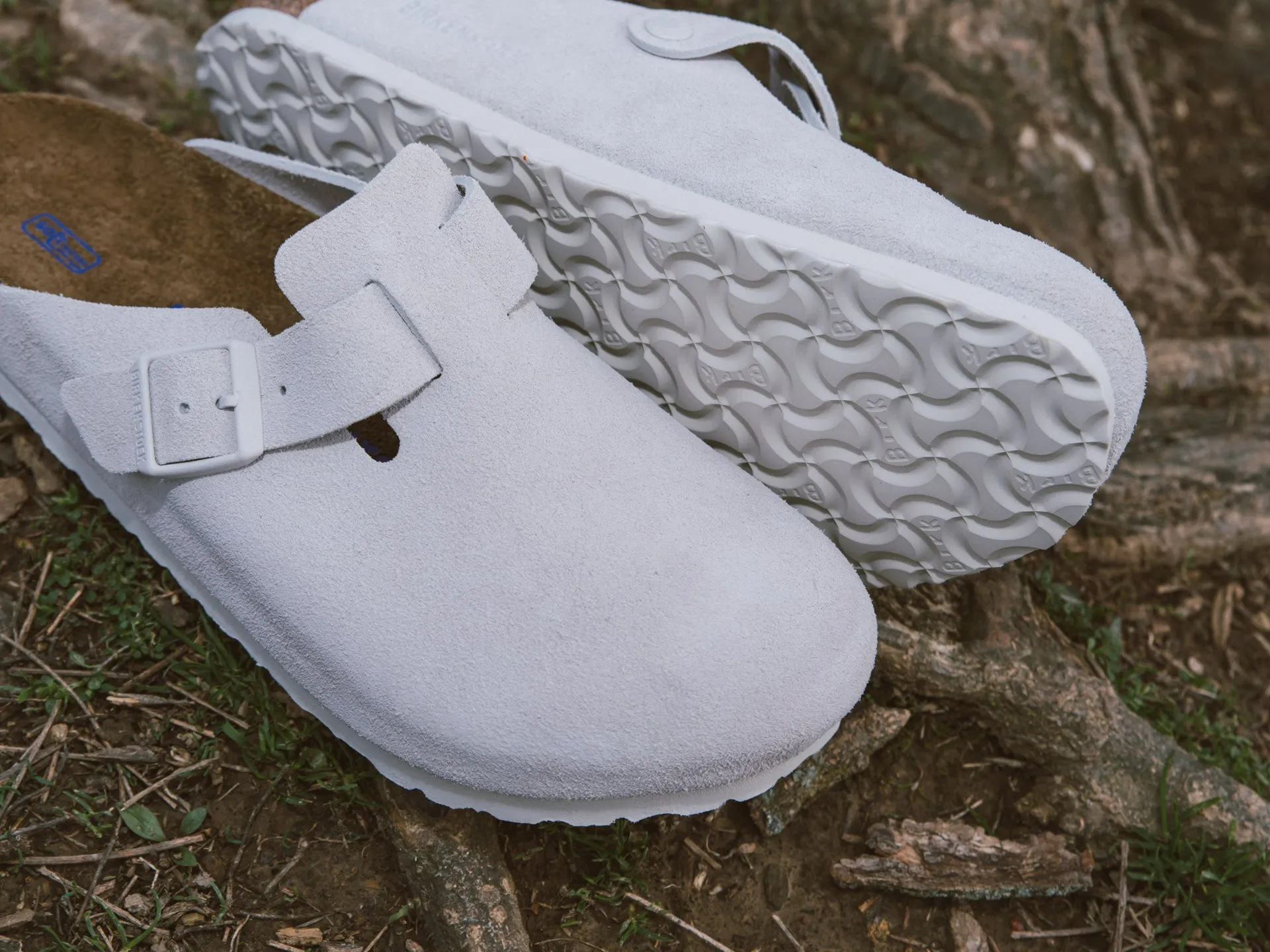 Birkenstock Boston Soft Footbed 'Antique White'