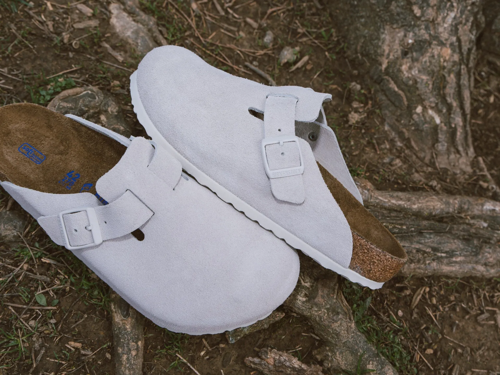 Birkenstock Boston Soft Footbed 'Antique White'