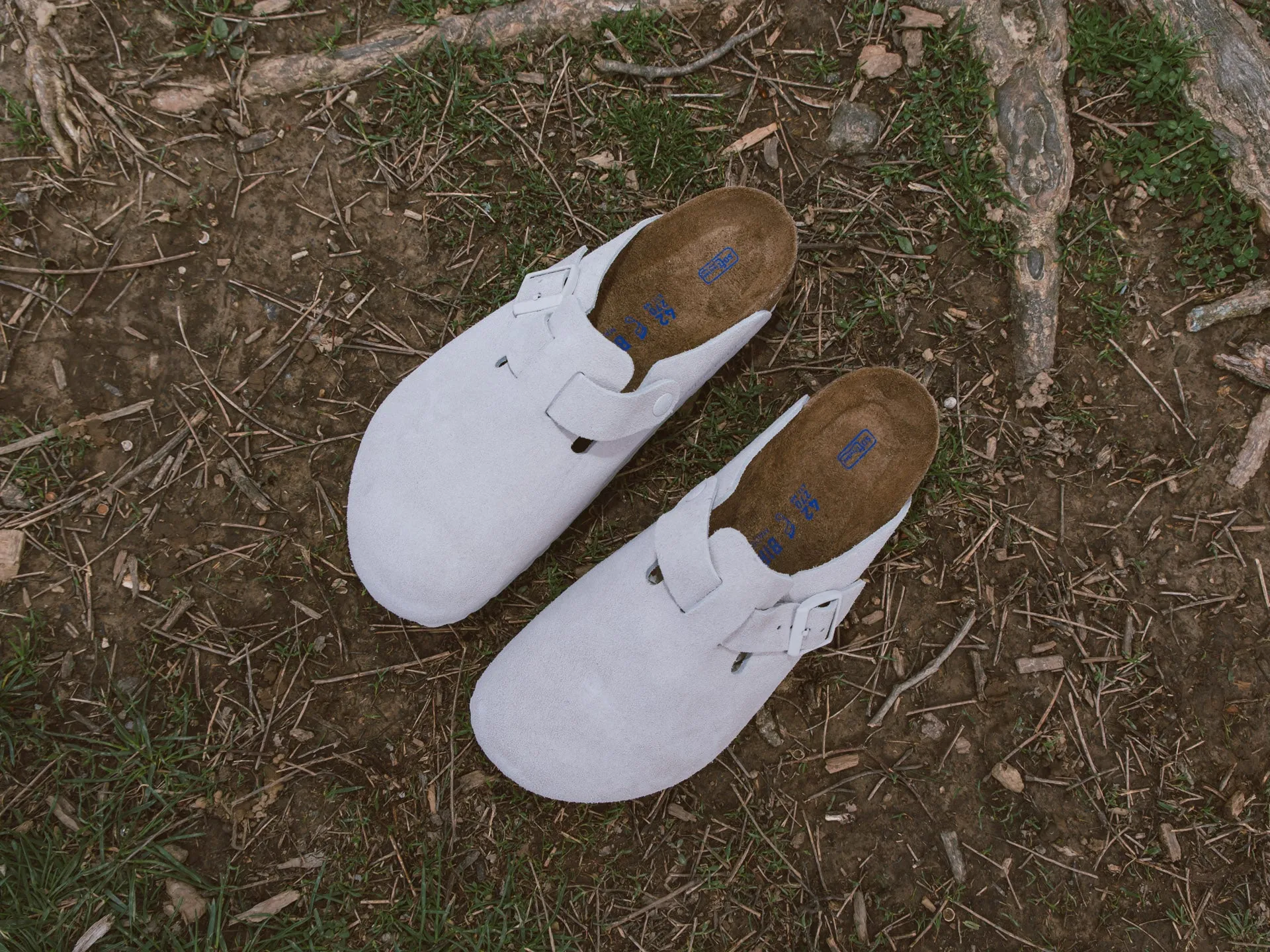 Birkenstock Boston Soft Footbed 'Antique White'