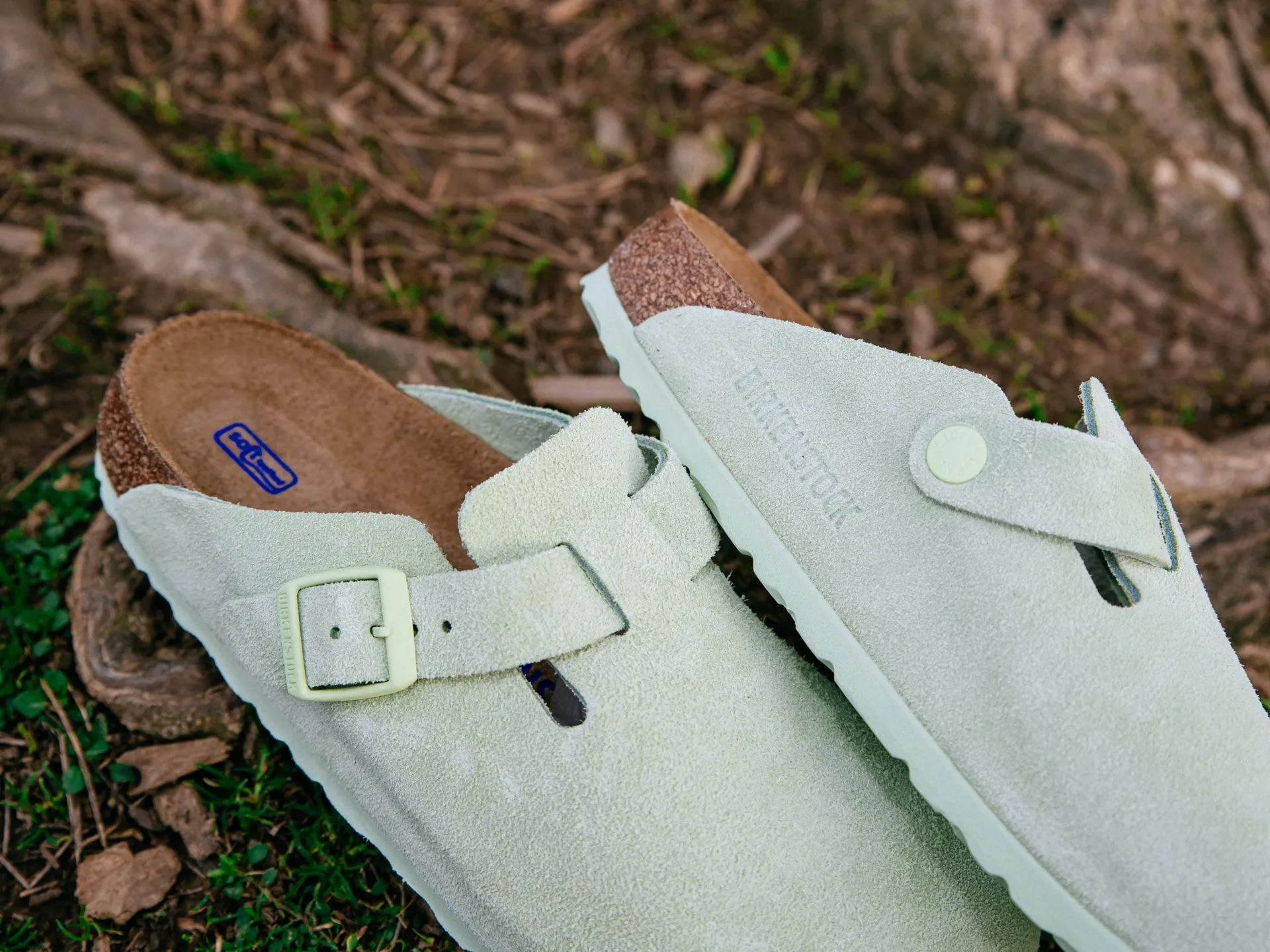 Birkenstock Boston Soft Footbed 'Faded Lime'