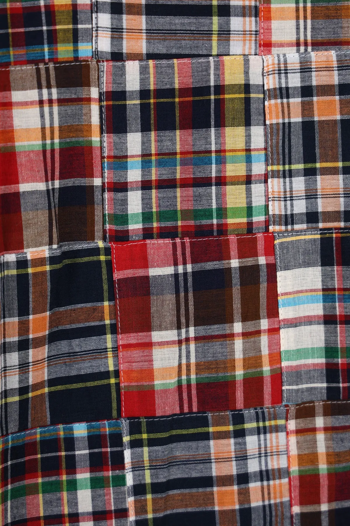 Boxy Swing Jacket - Multi Madras Patchwork