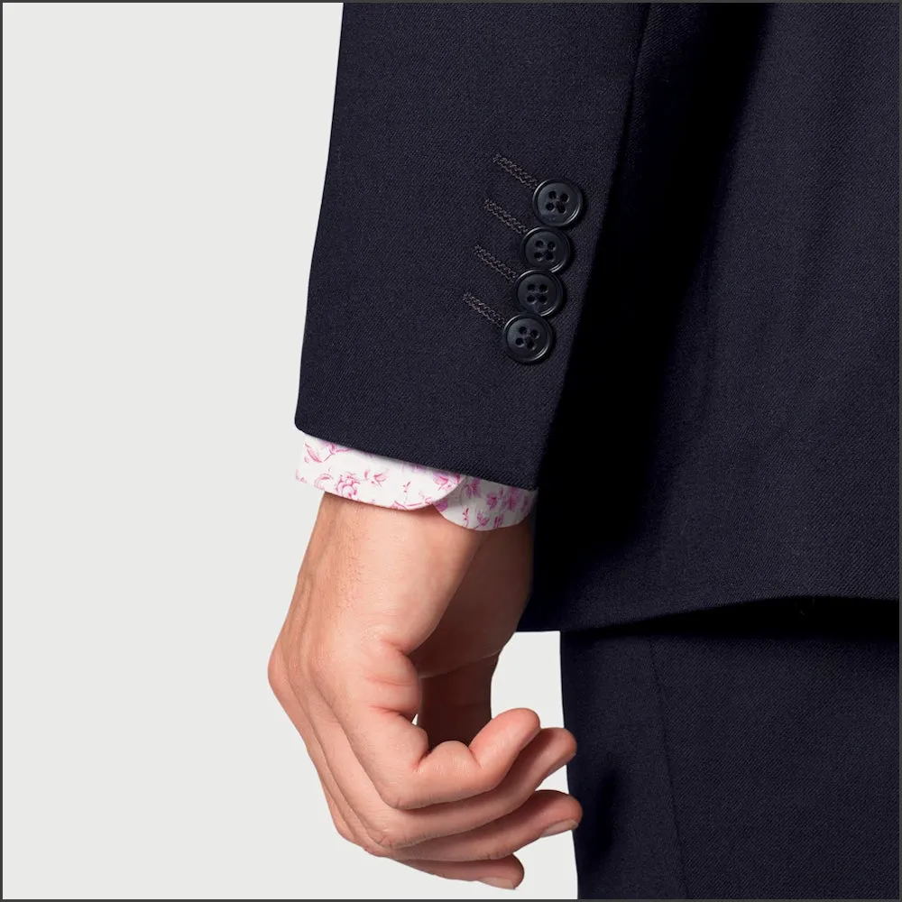 Brook Taverner Wells Wool Blend Navy Suit - Waistcoat Optional//