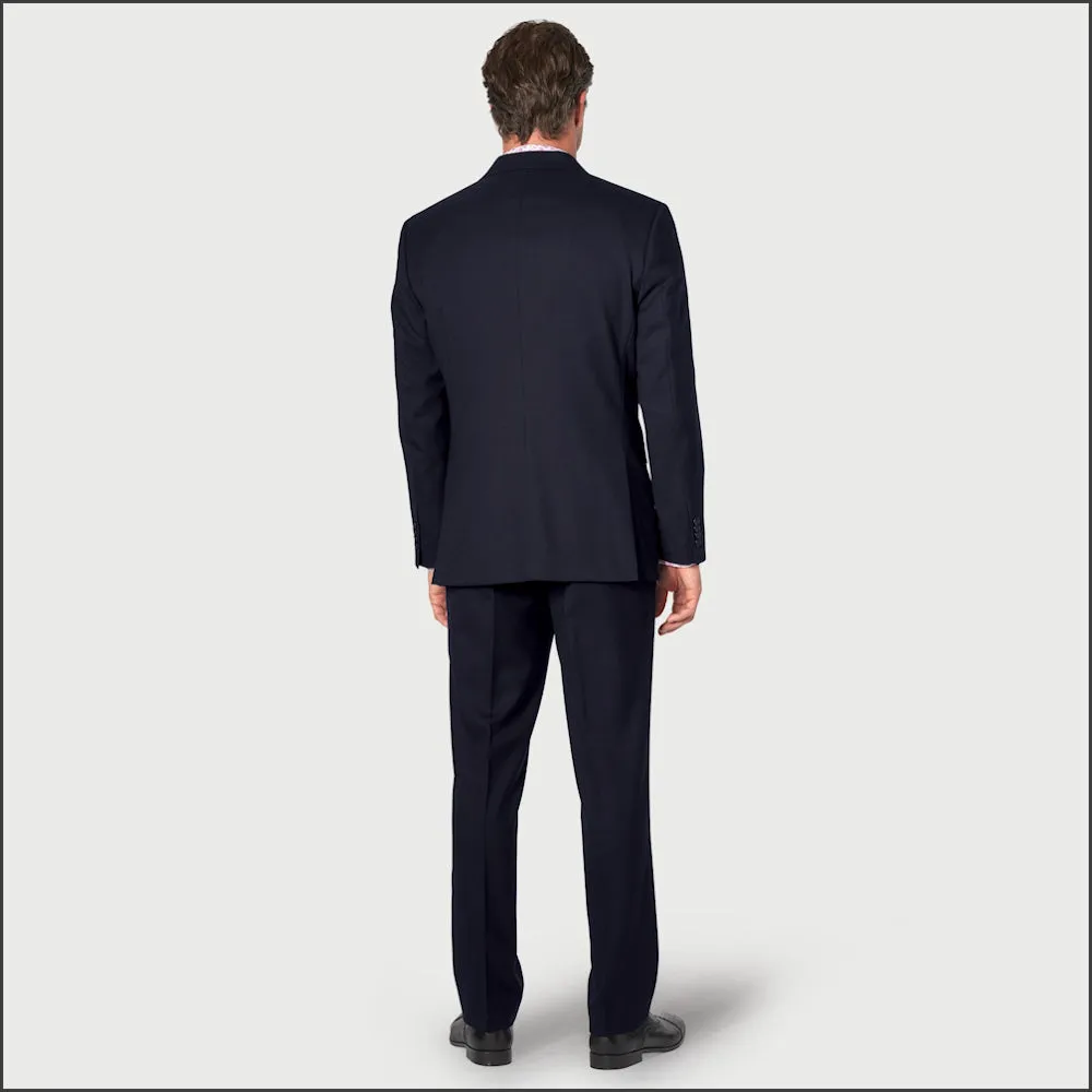 Brook Taverner Wells Wool Blend Navy Suit - Waistcoat Optional//