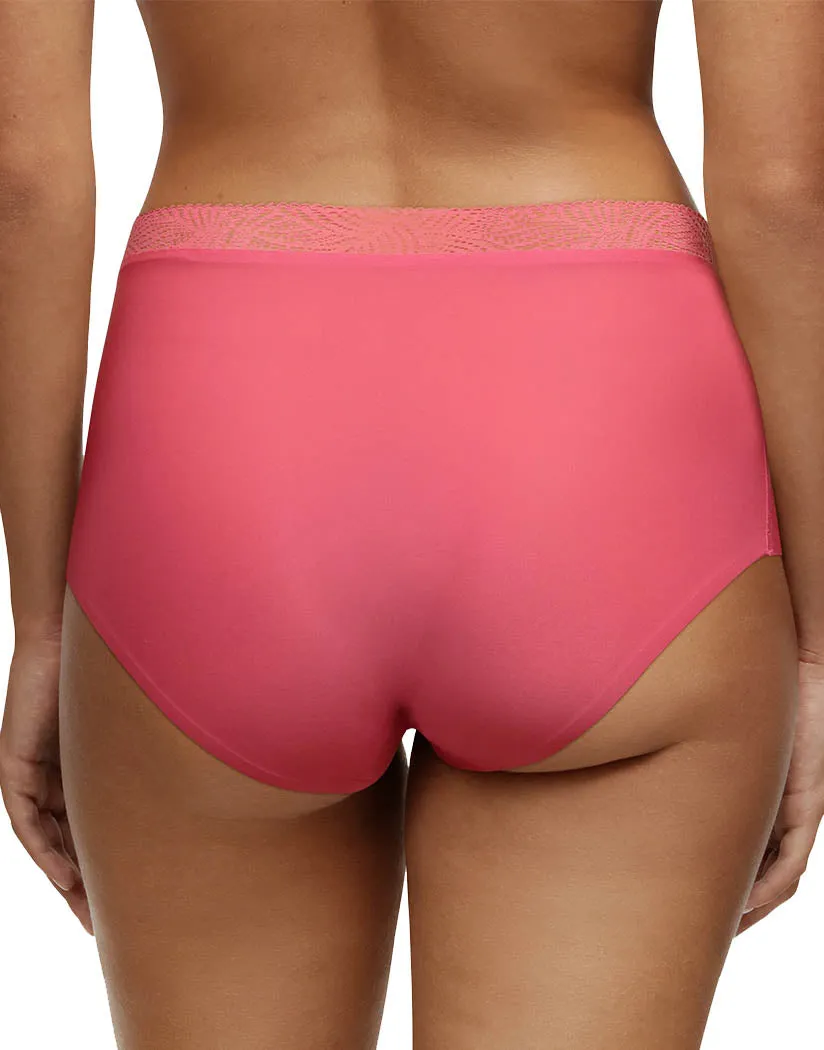 Chantelle Soft Stretch High Waist Brief With Lace Rose Amour 11G7