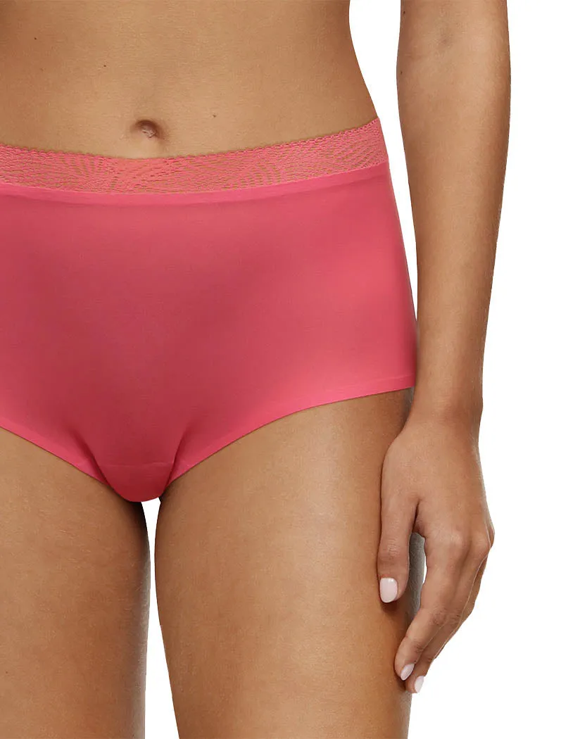 Chantelle Soft Stretch High Waist Brief With Lace Rose Amour 11G7