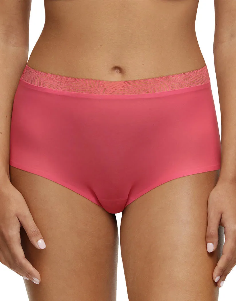 Chantelle Soft Stretch High Waist Brief With Lace Rose Amour 11G7