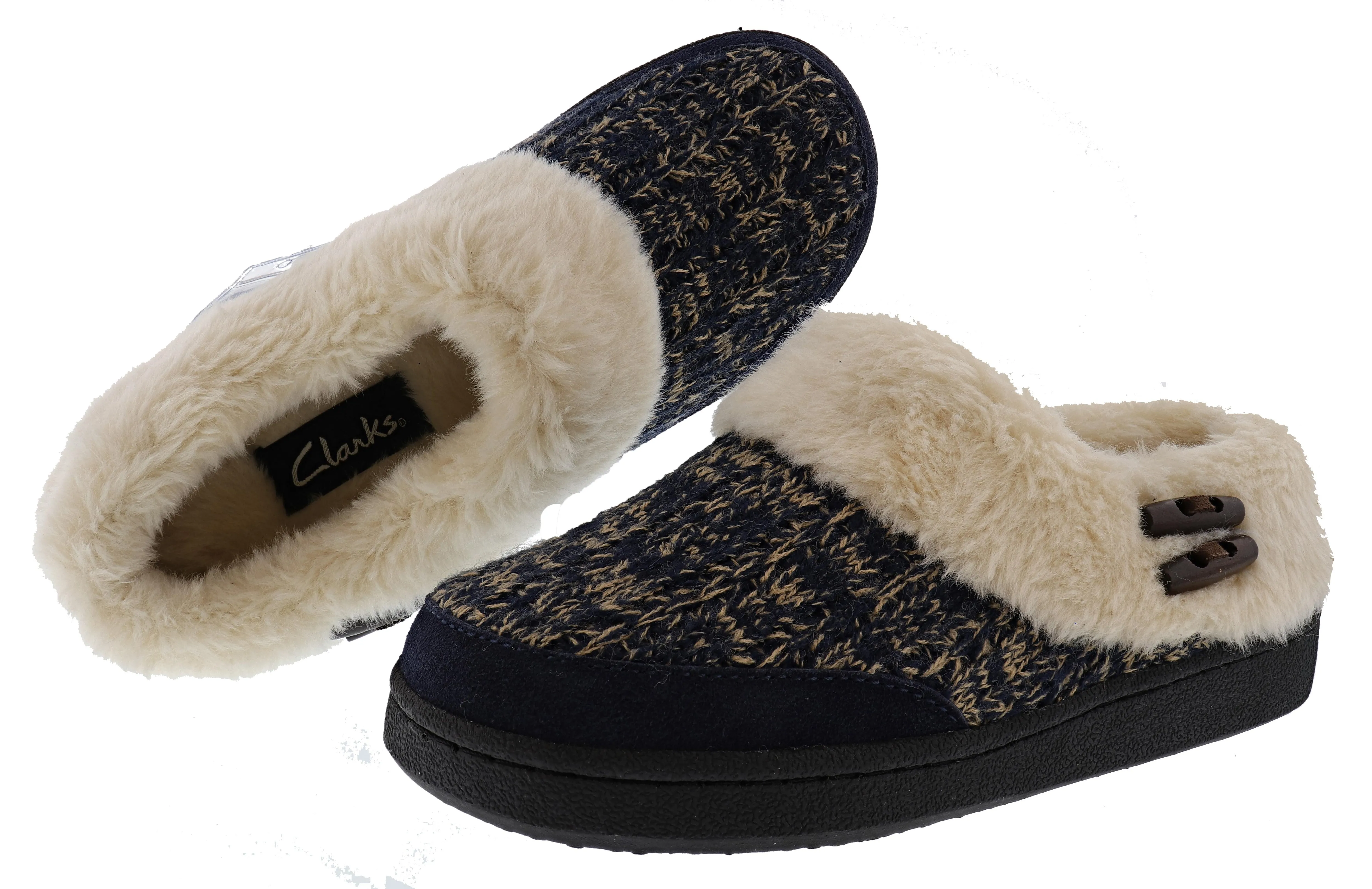 Clarks Women's Indoor Outdoor Winter Clog Slippers Ginger