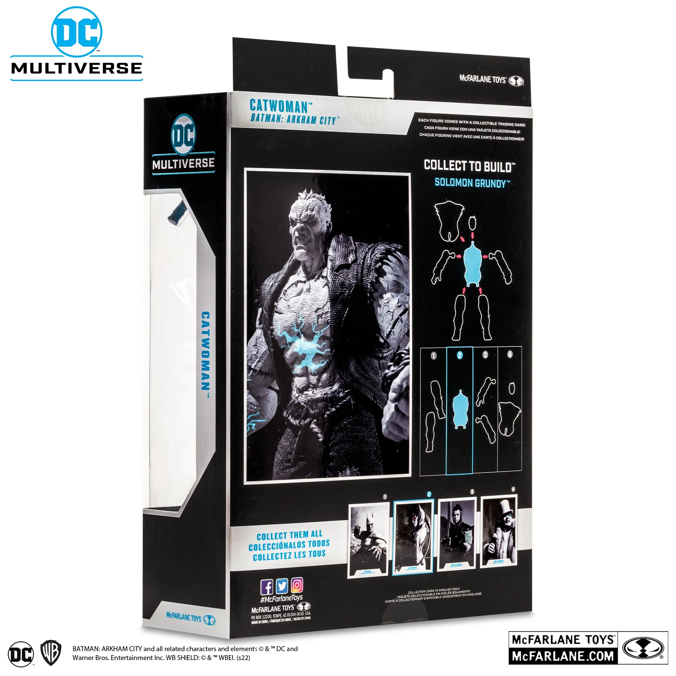 DC Multiverse Batman: Arkham City Catwoman (Gold Label) (Build a Figure - Solomon Grundy)  7" Inch Scale Action Figure (Walmart Exclusive) - McFarlane Toys