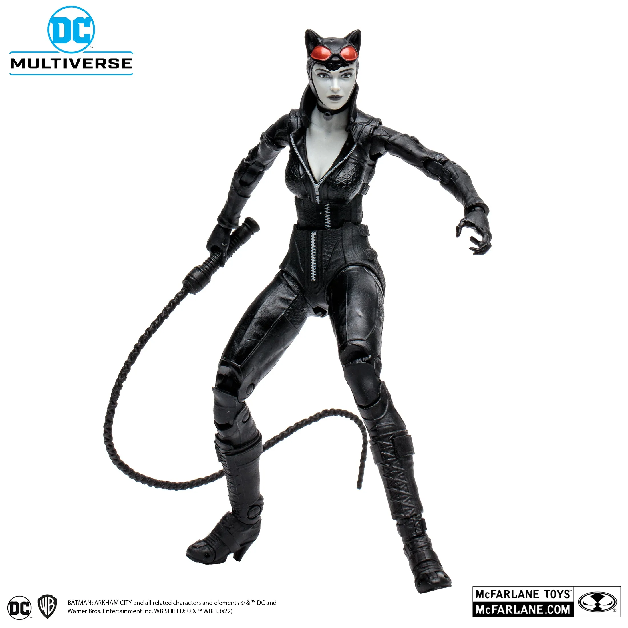 DC Multiverse Batman: Arkham City Catwoman (Gold Label) (Build a Figure - Solomon Grundy)  7" Inch Scale Action Figure (Walmart Exclusive) - McFarlane Toys