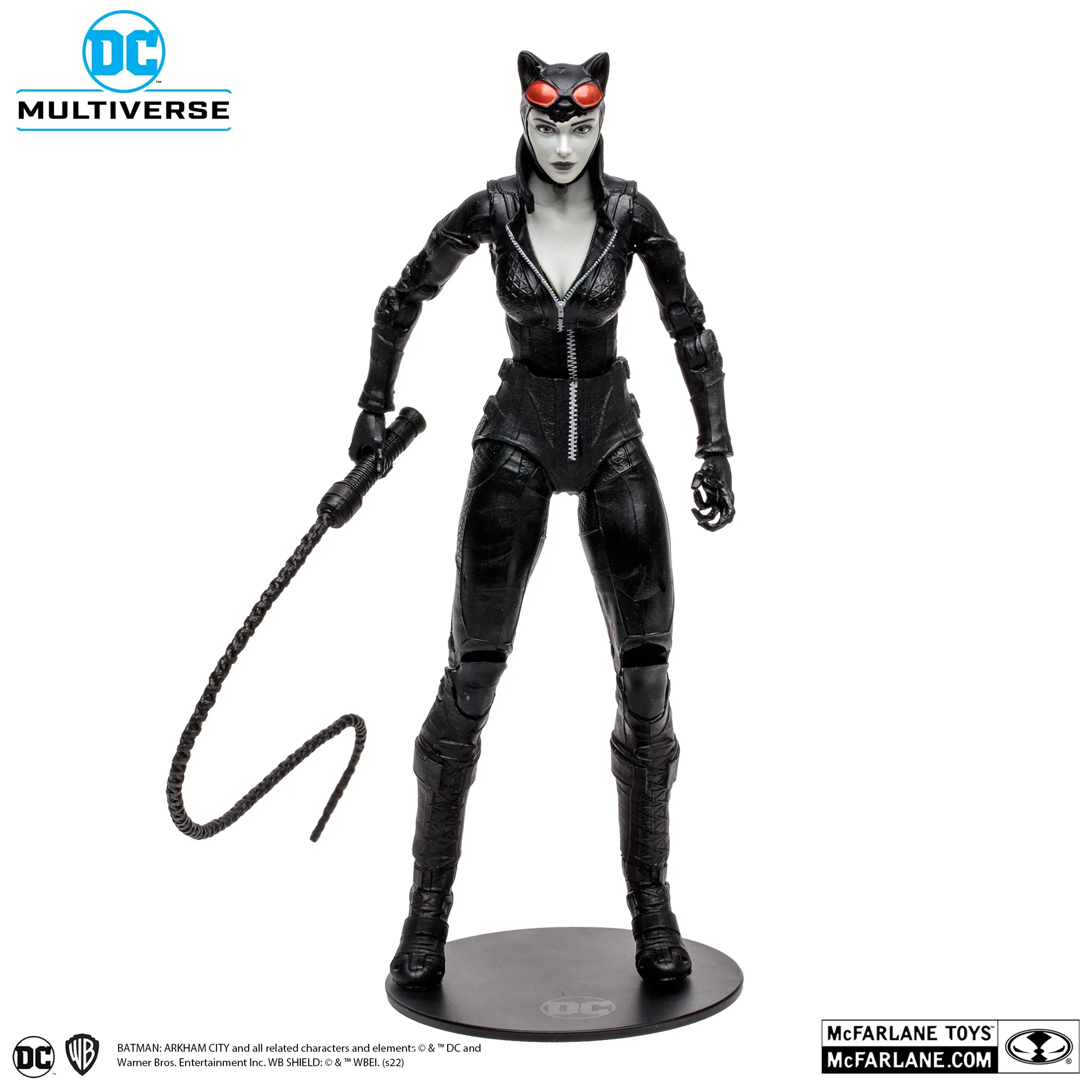 DC Multiverse Batman: Arkham City Catwoman (Gold Label) (Build a Figure - Solomon Grundy)  7" Inch Scale Action Figure (Walmart Exclusive) - McFarlane Toys