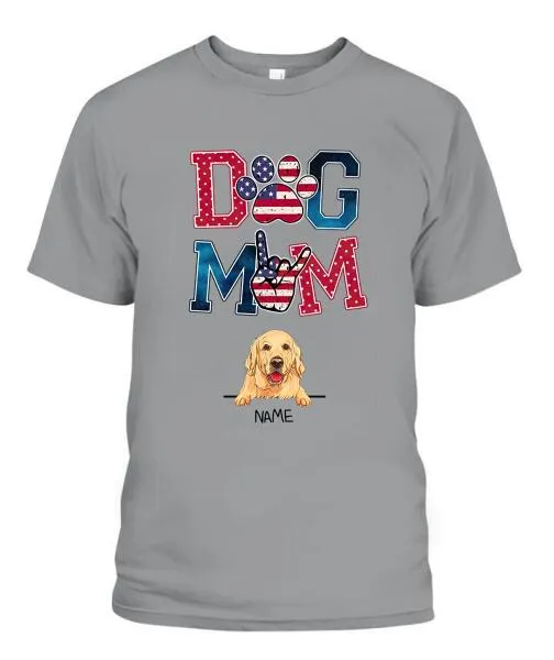 Dog Parents Personalized Graphic Apparel - Dog, Name and Background can be customized