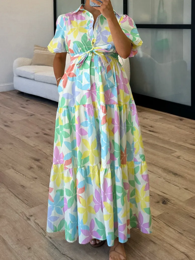 Floral Puff Sleeve Dress | Pastel Paradise | FINAL SALE