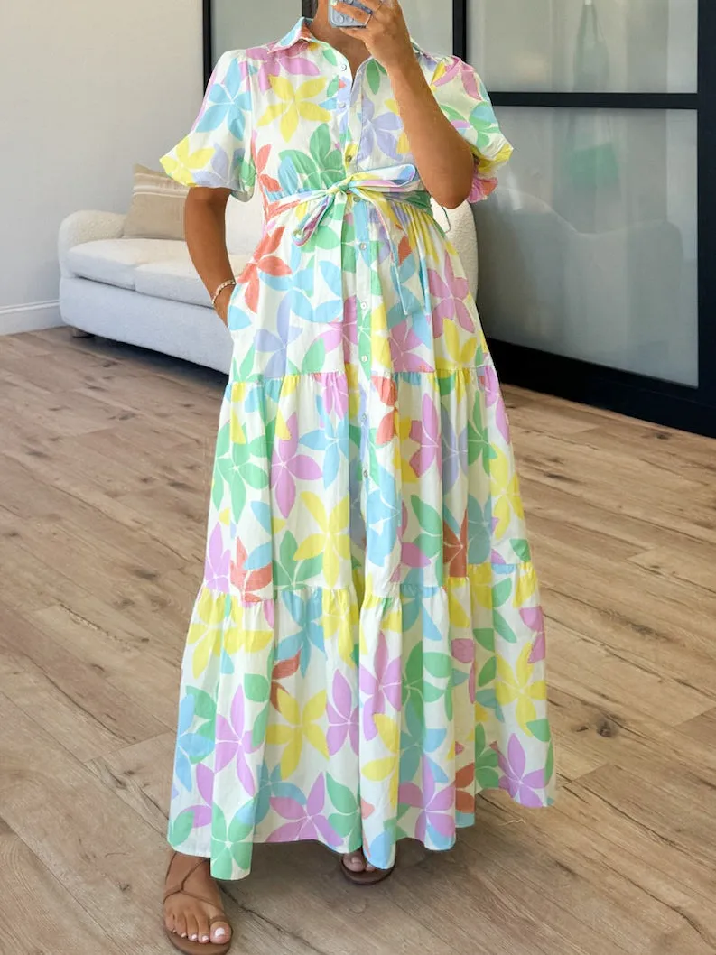 Floral Puff Sleeve Dress | Pastel Paradise | FINAL SALE
