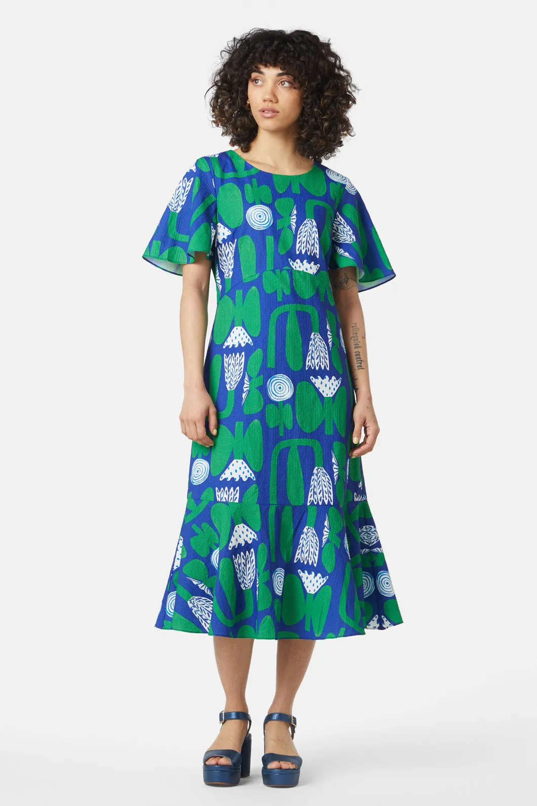 Flower Pattern Long Dress