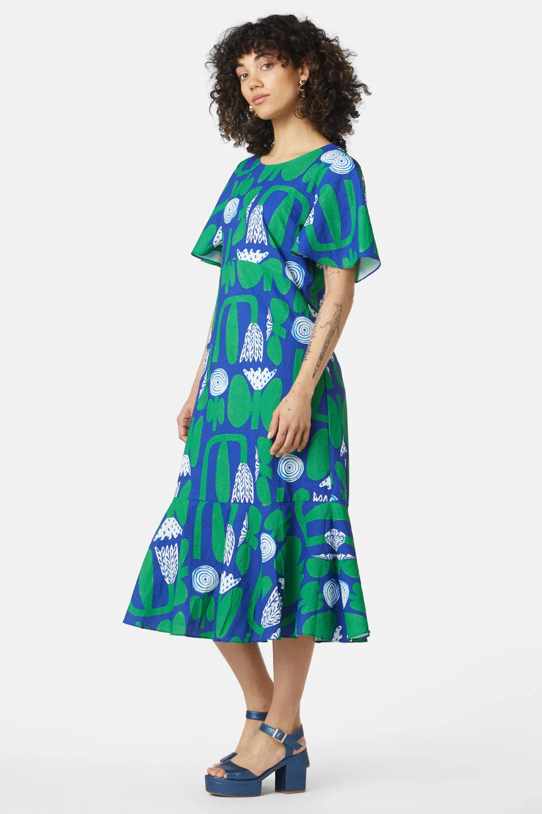 Flower Pattern Long Dress