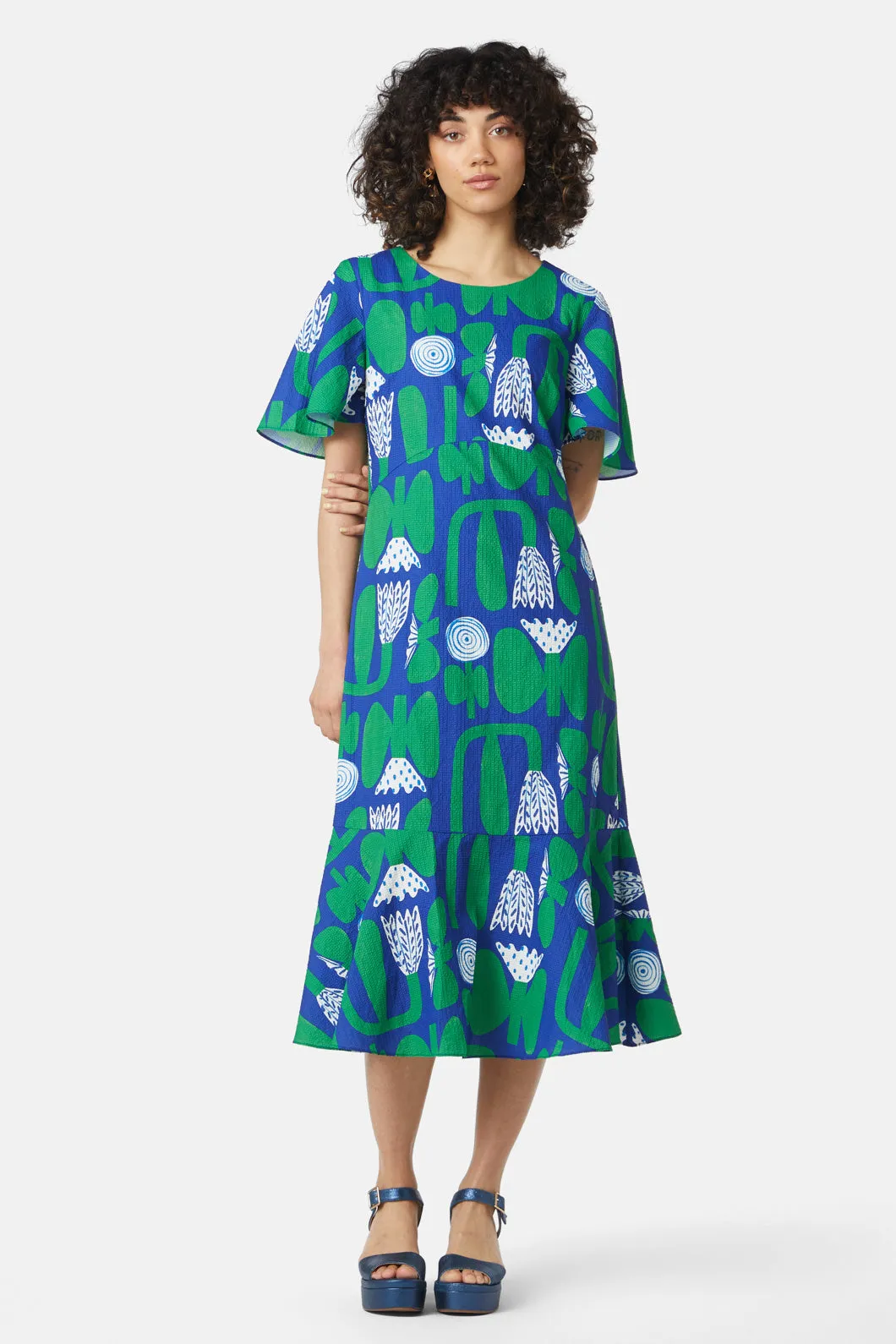 Flower Pattern Long Dress