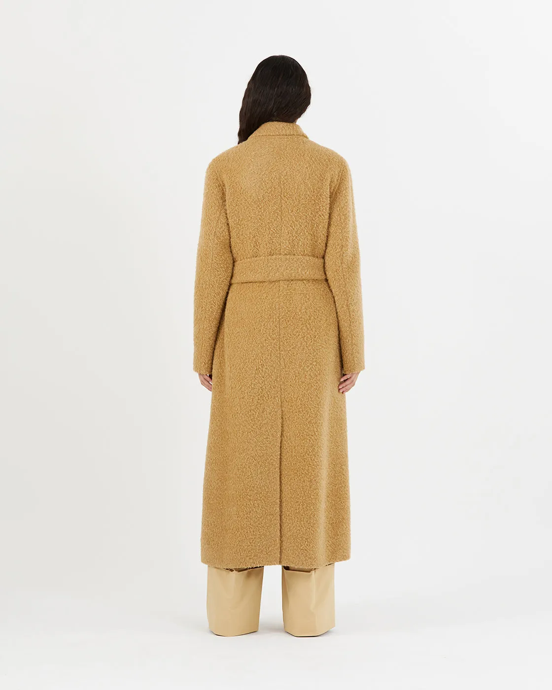 Gracie Coat Alpaca Wool Blend Camel