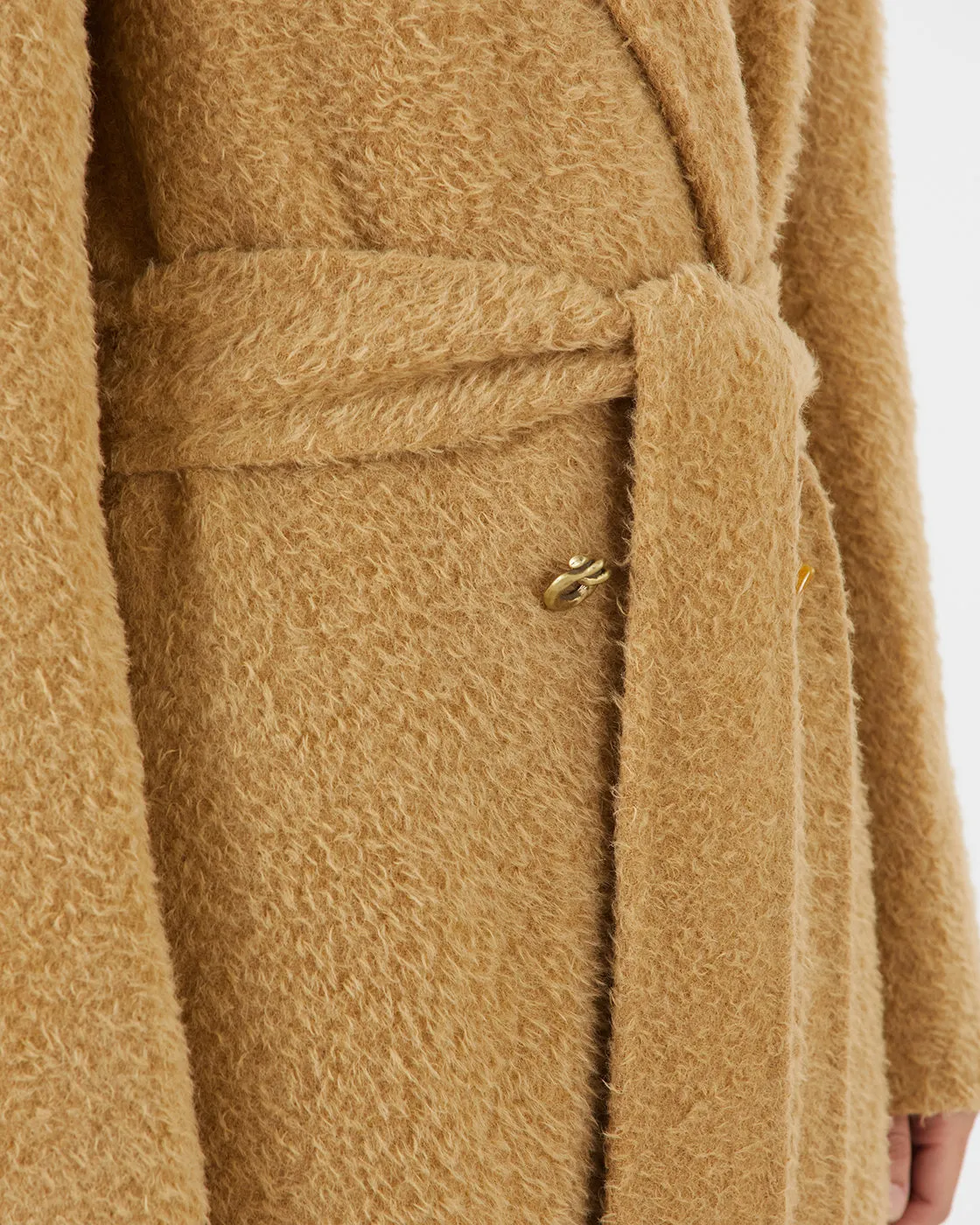 Gracie Coat Alpaca Wool Blend Camel