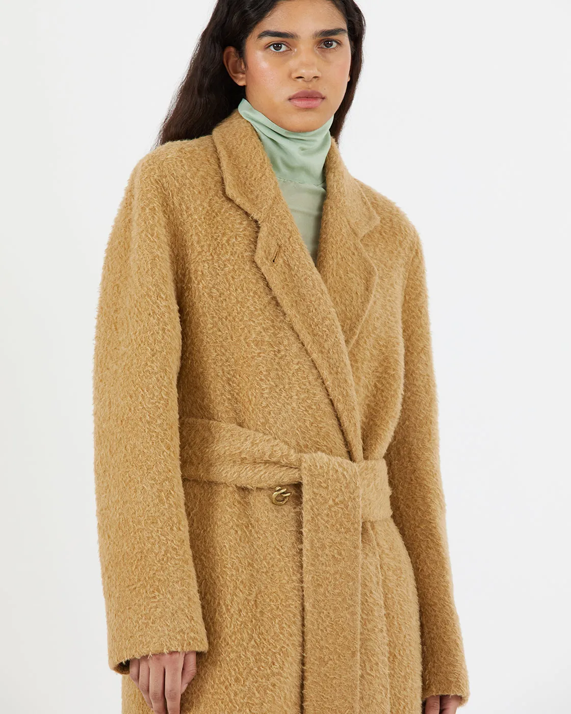 Gracie Coat Alpaca Wool Blend Camel