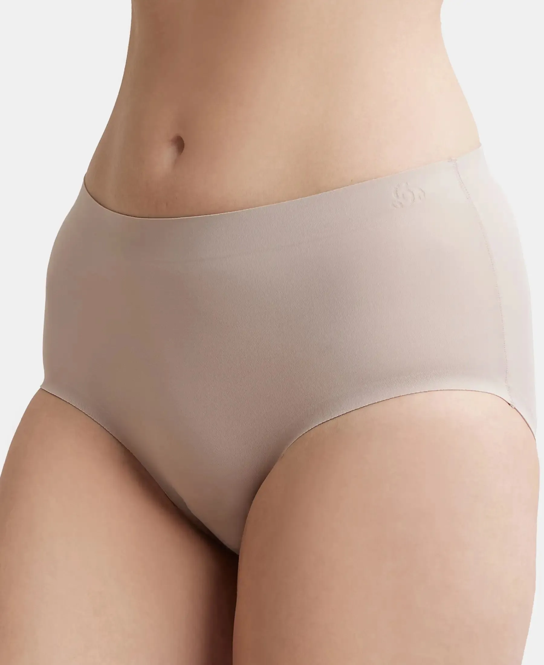 High Coverage Soft Touch Microfiber Elastane Stretch Full Brief with No Visible Pantyline - Mocha