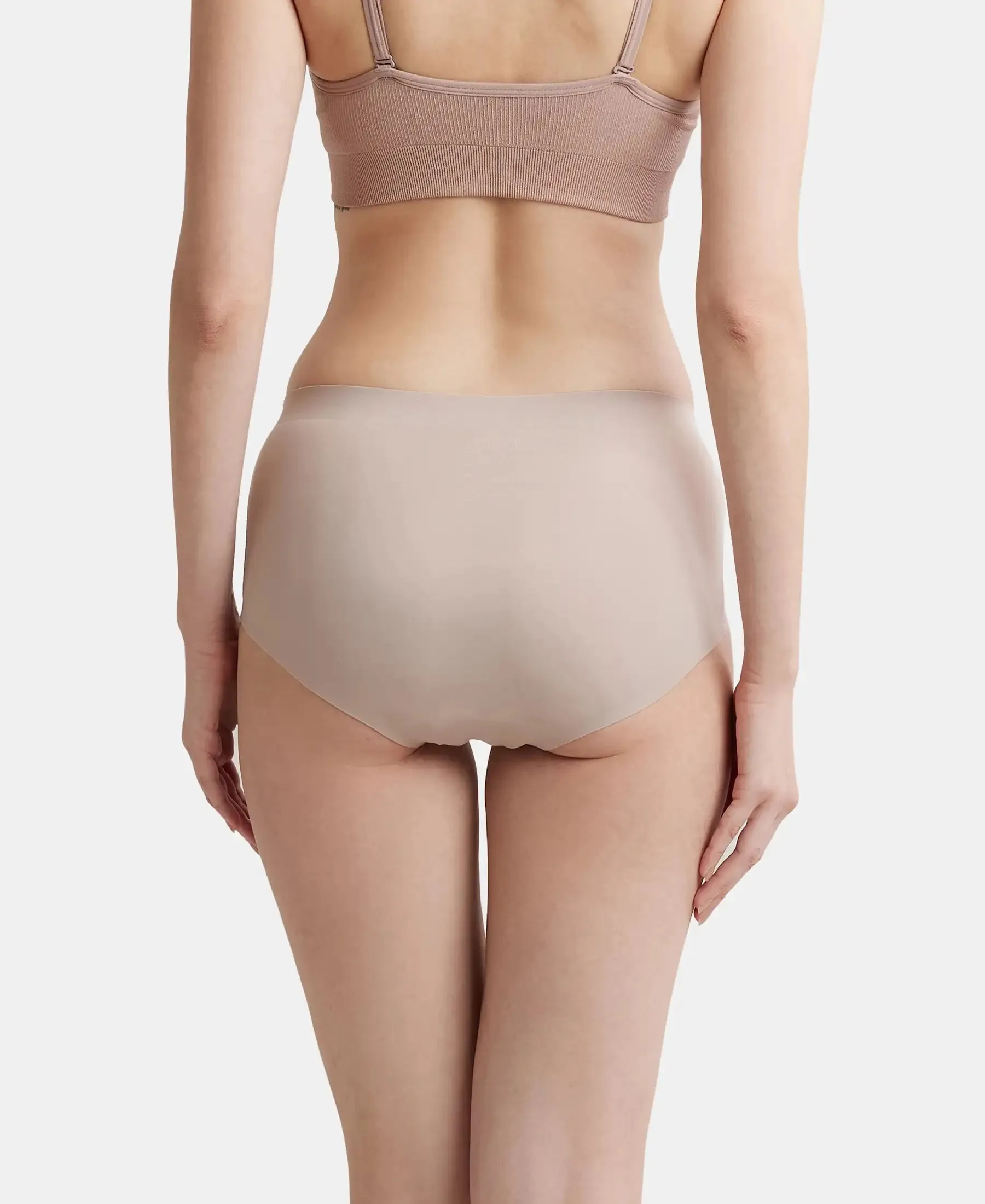 High Coverage Soft Touch Microfiber Elastane Stretch Full Brief with No Visible Pantyline - Mocha