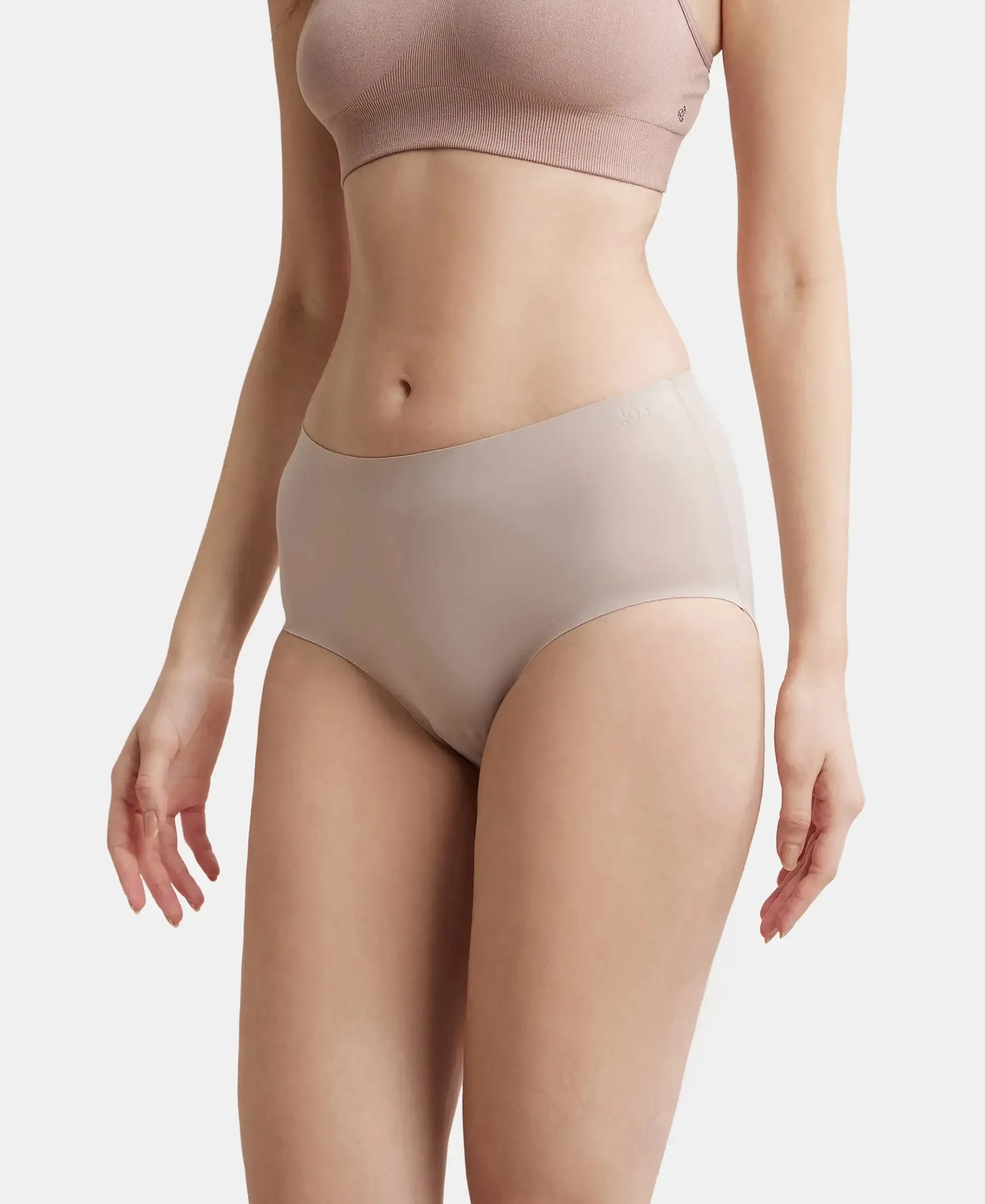High Coverage Soft Touch Microfiber Elastane Stretch Full Brief with No Visible Pantyline - Mocha