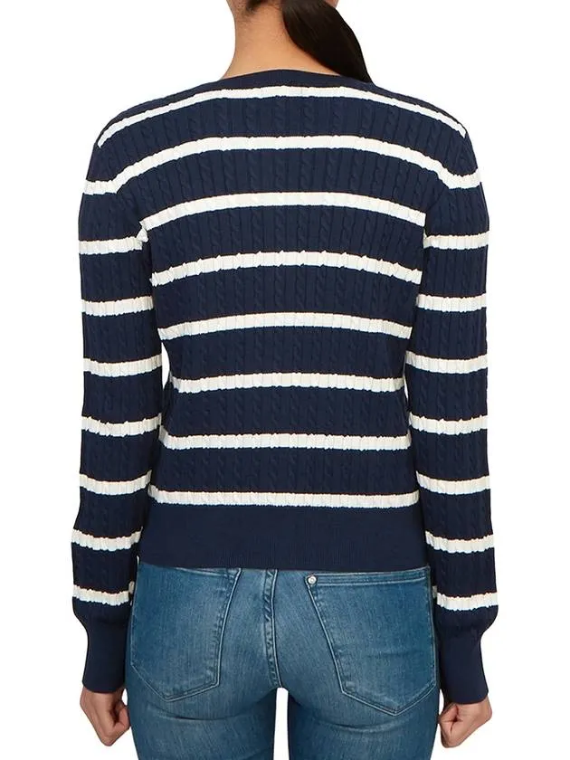 Kids Cable Cardigan 313925609002 NVY WHT Adults can wear