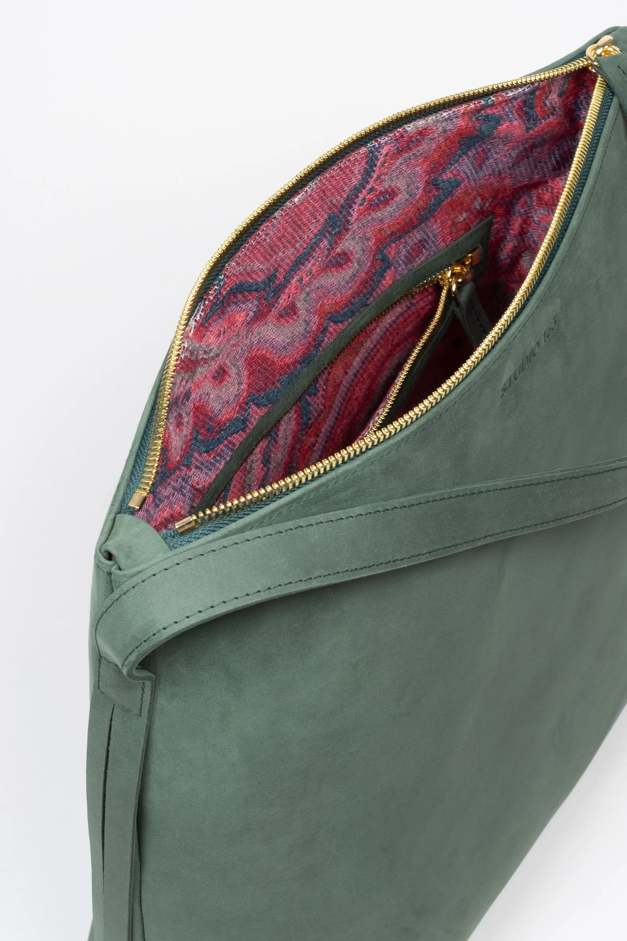 LEATHER SHOPPER „JOKA" IN GREEN