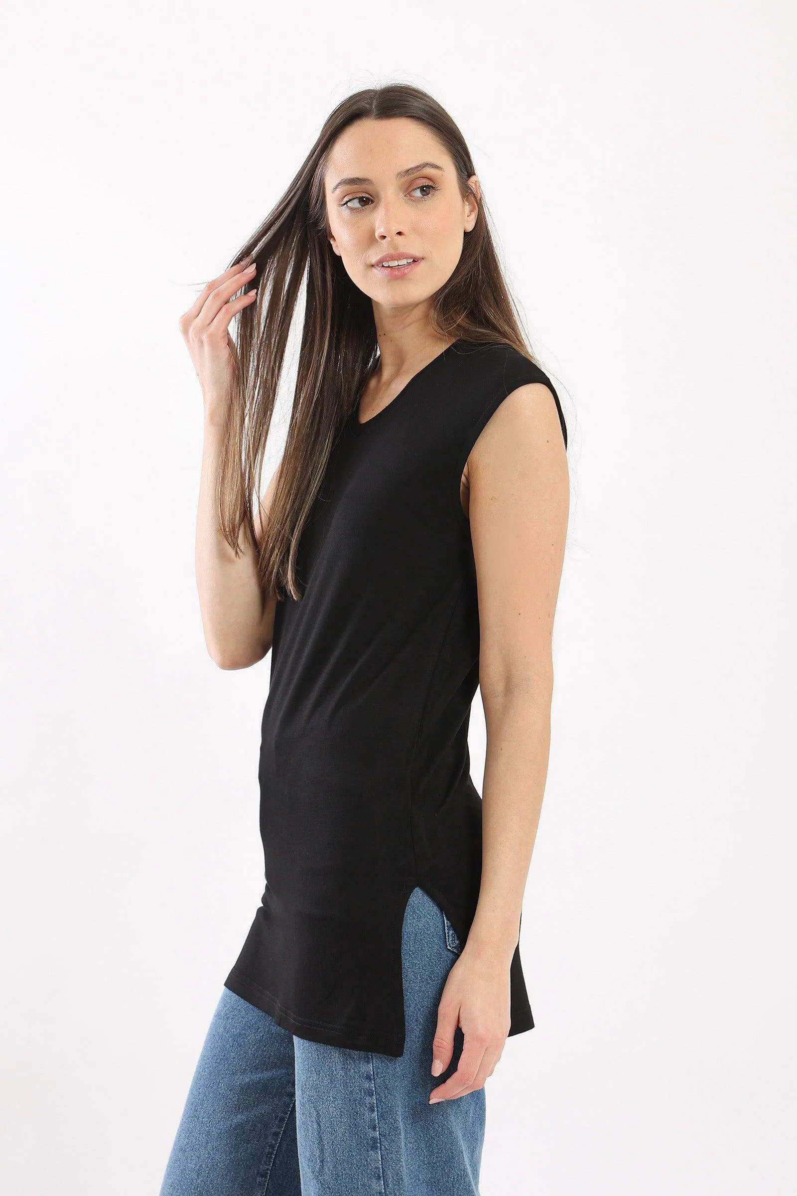 Lounge Top with Side Slits
