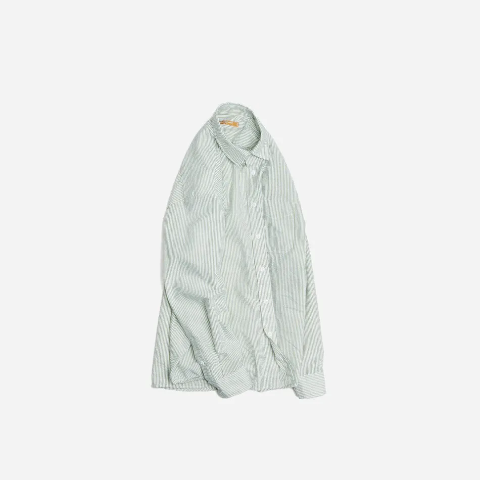 OG STRIPE SEERSUCKER SHIRT - GREEN