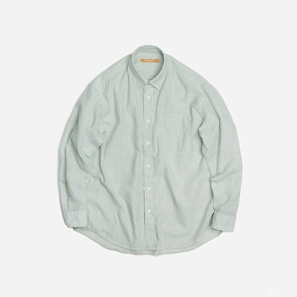 OG STRIPE SEERSUCKER SHIRT - GREEN