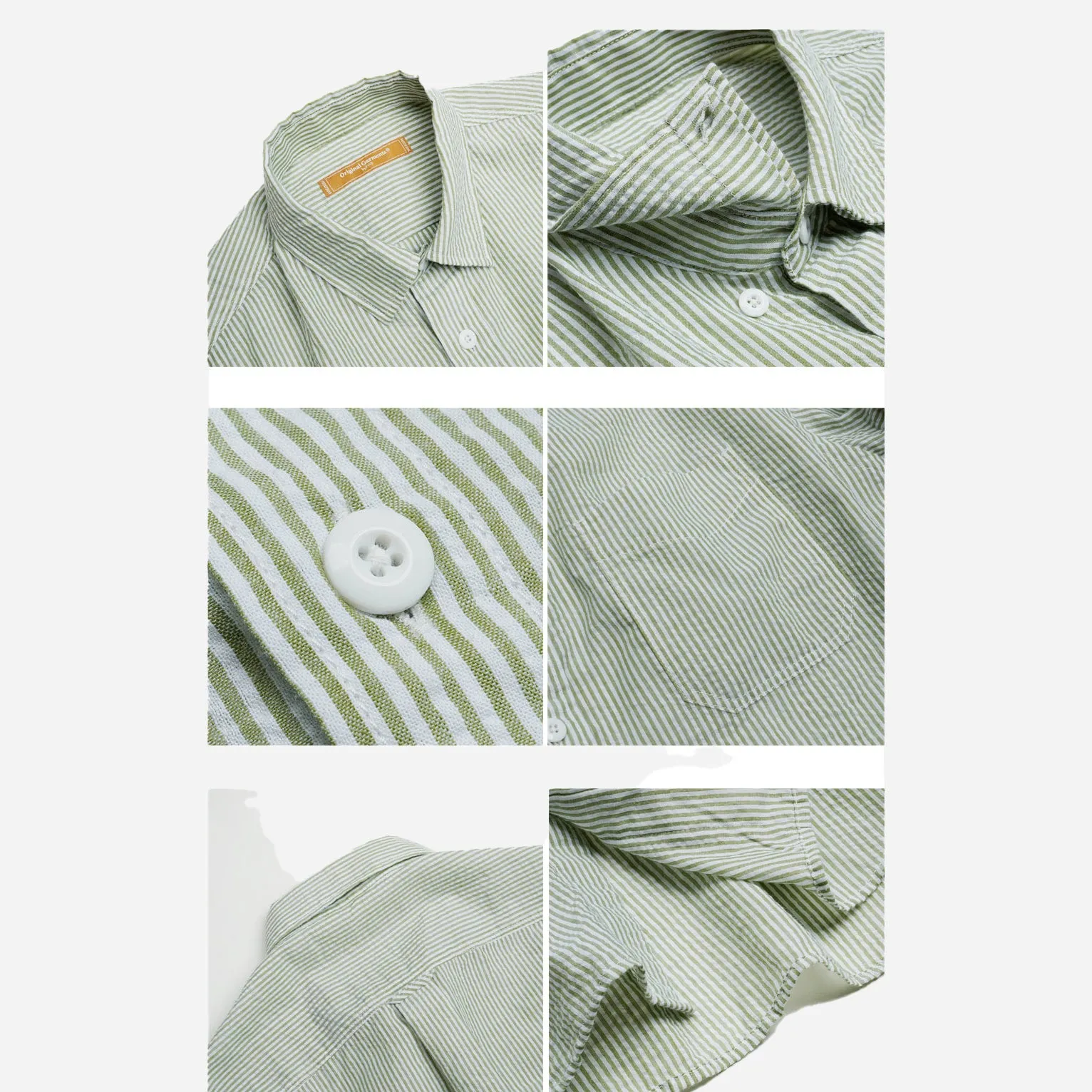 OG STRIPE SEERSUCKER SHIRT - GREEN