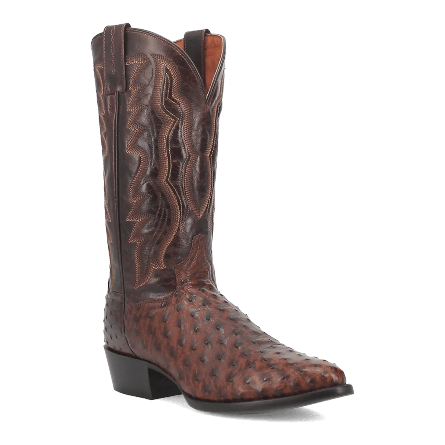 PERSHING FULL QUILL OSTRICH BOOT